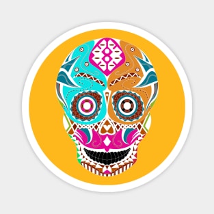 skull candy in wrestling mask ecopop pattern Magnet